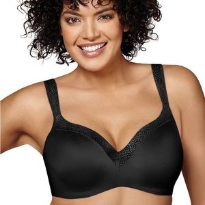 Bali One Smooth U Balconette Shaping Underwire Bra Black Size 36DDD NEW